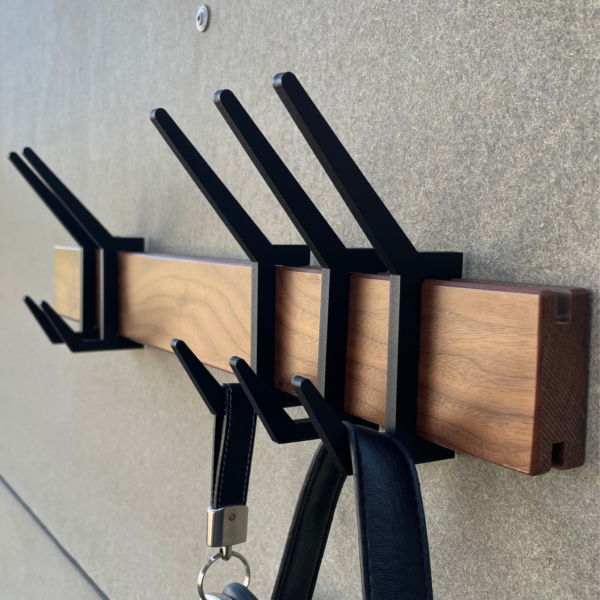 Hook wall mounted coat & hat rack