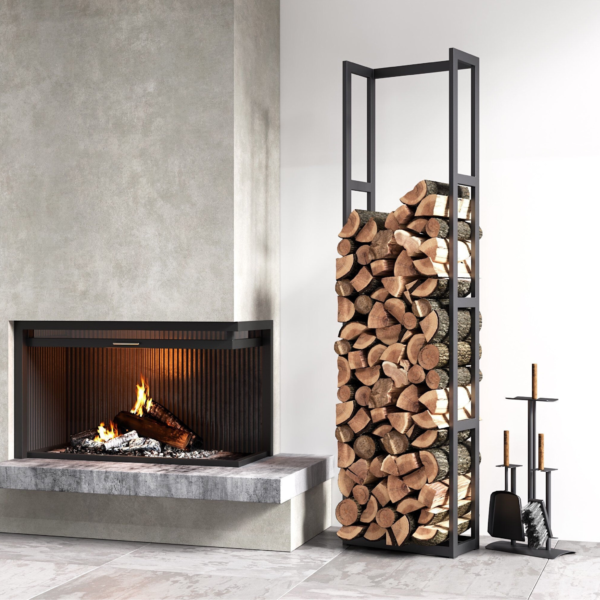 Large Wood vertical firewood rack