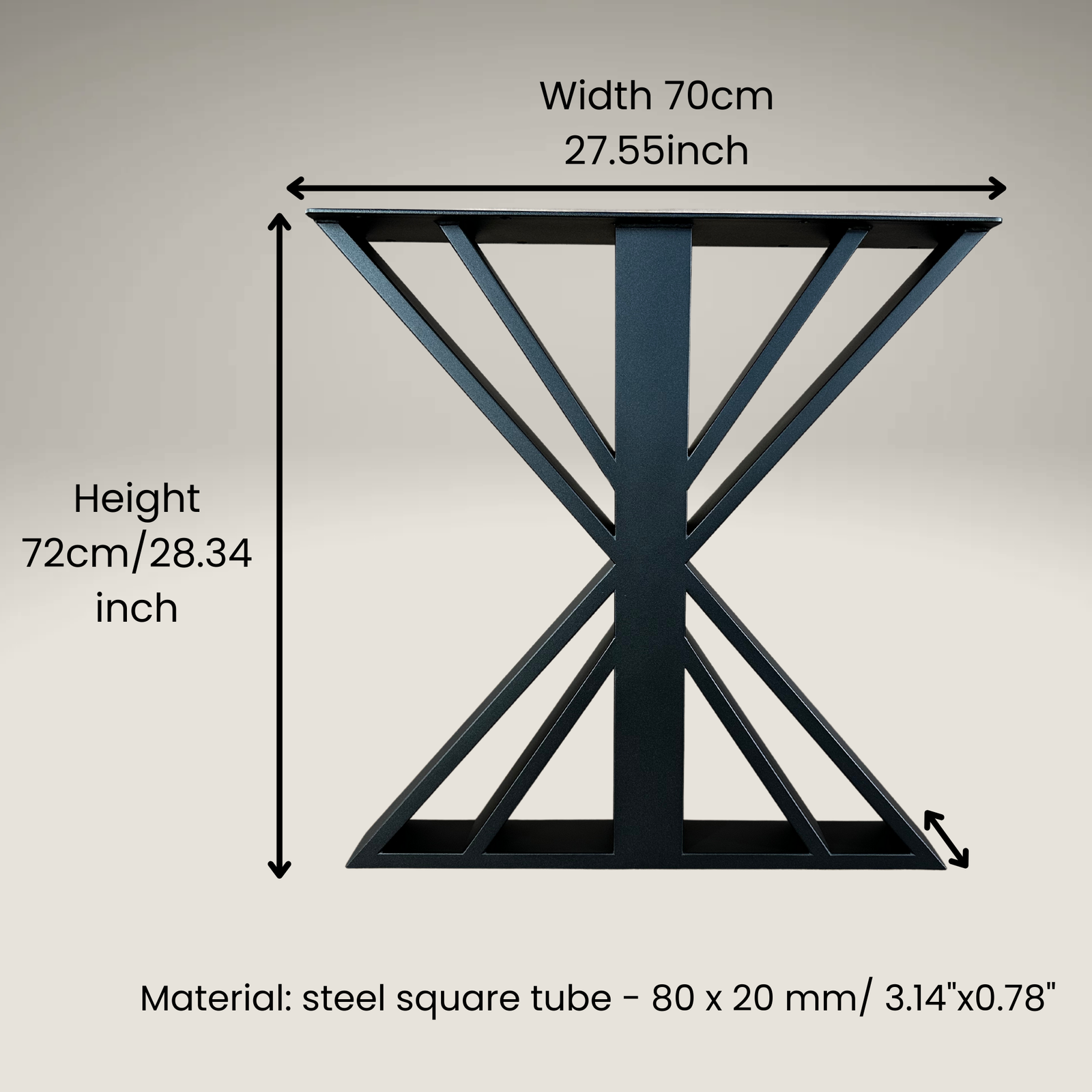 Farmhouse desk table legs, view 2