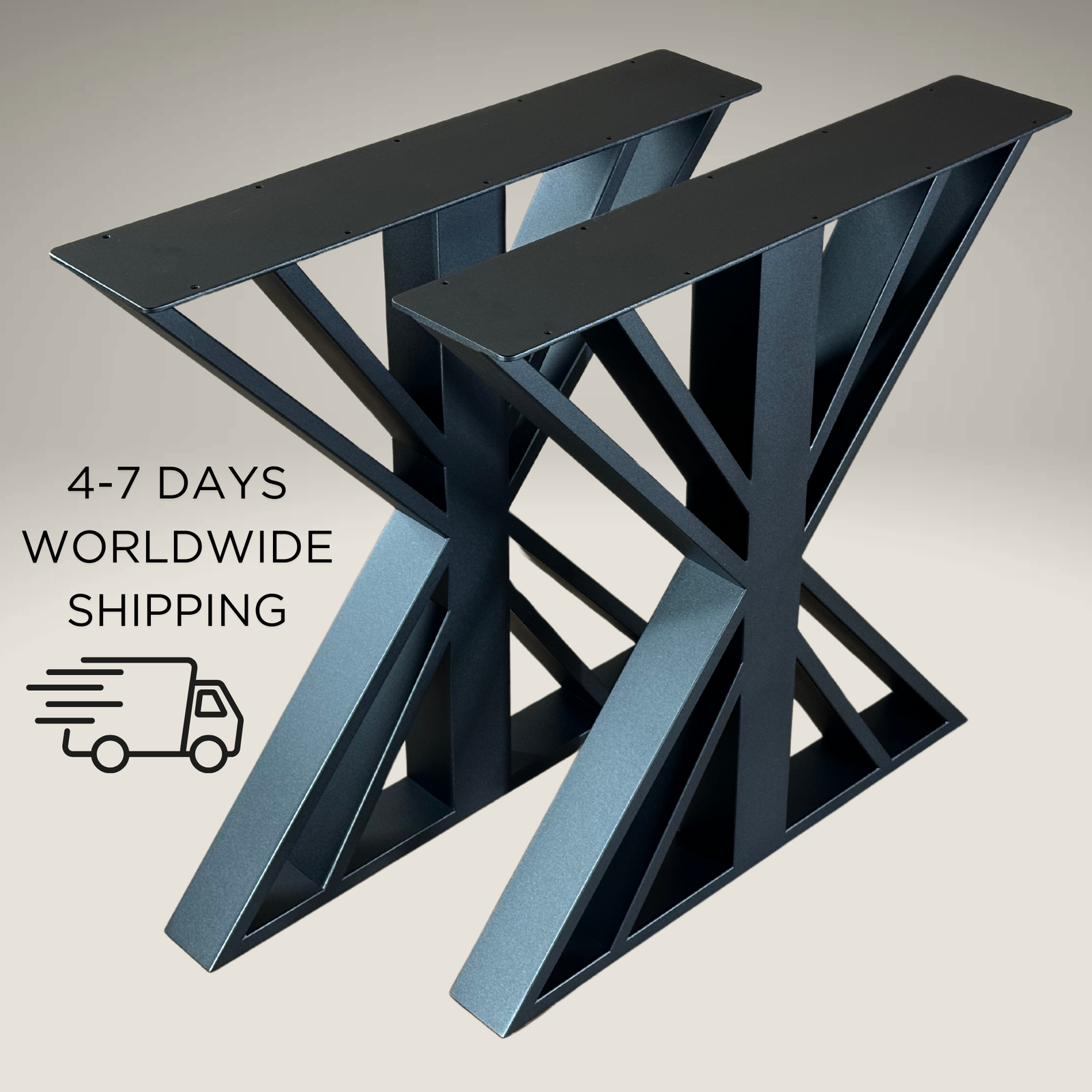 Farmhouse desk table legs, view 4