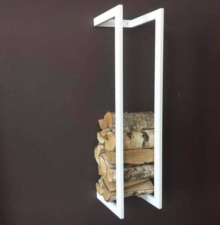 Walle wall mounted firewood rack, view 2