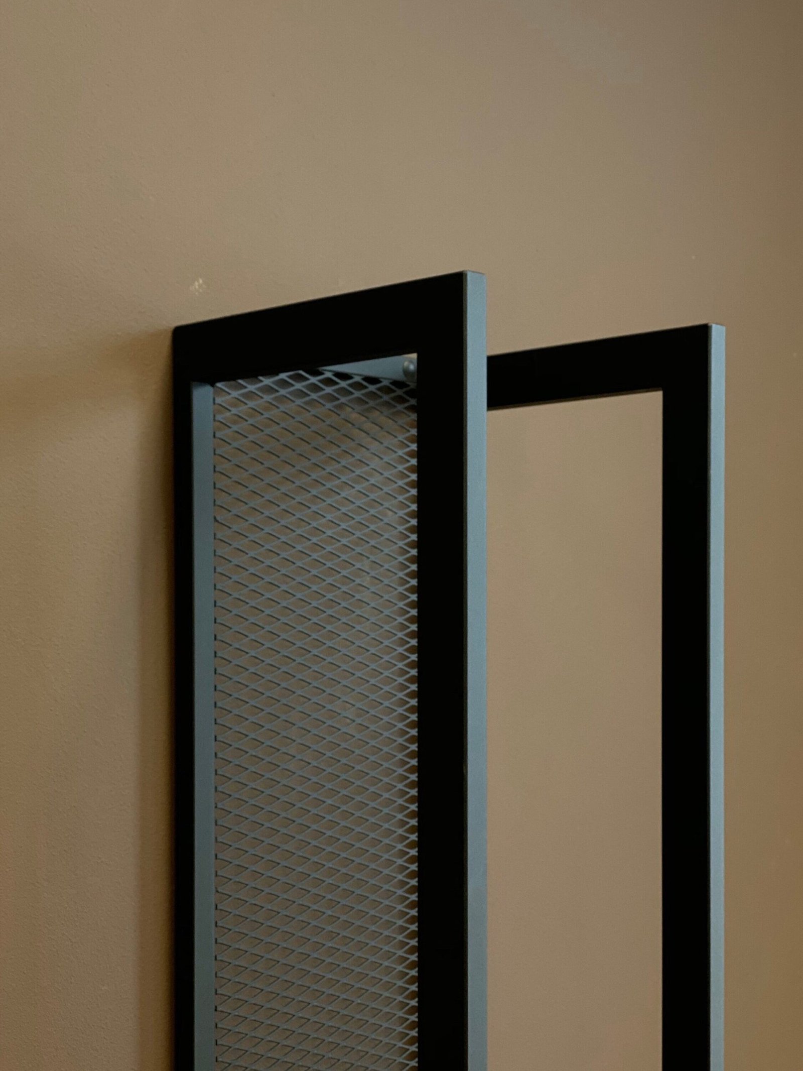 Cedar wall mounted firewood rack, view 4