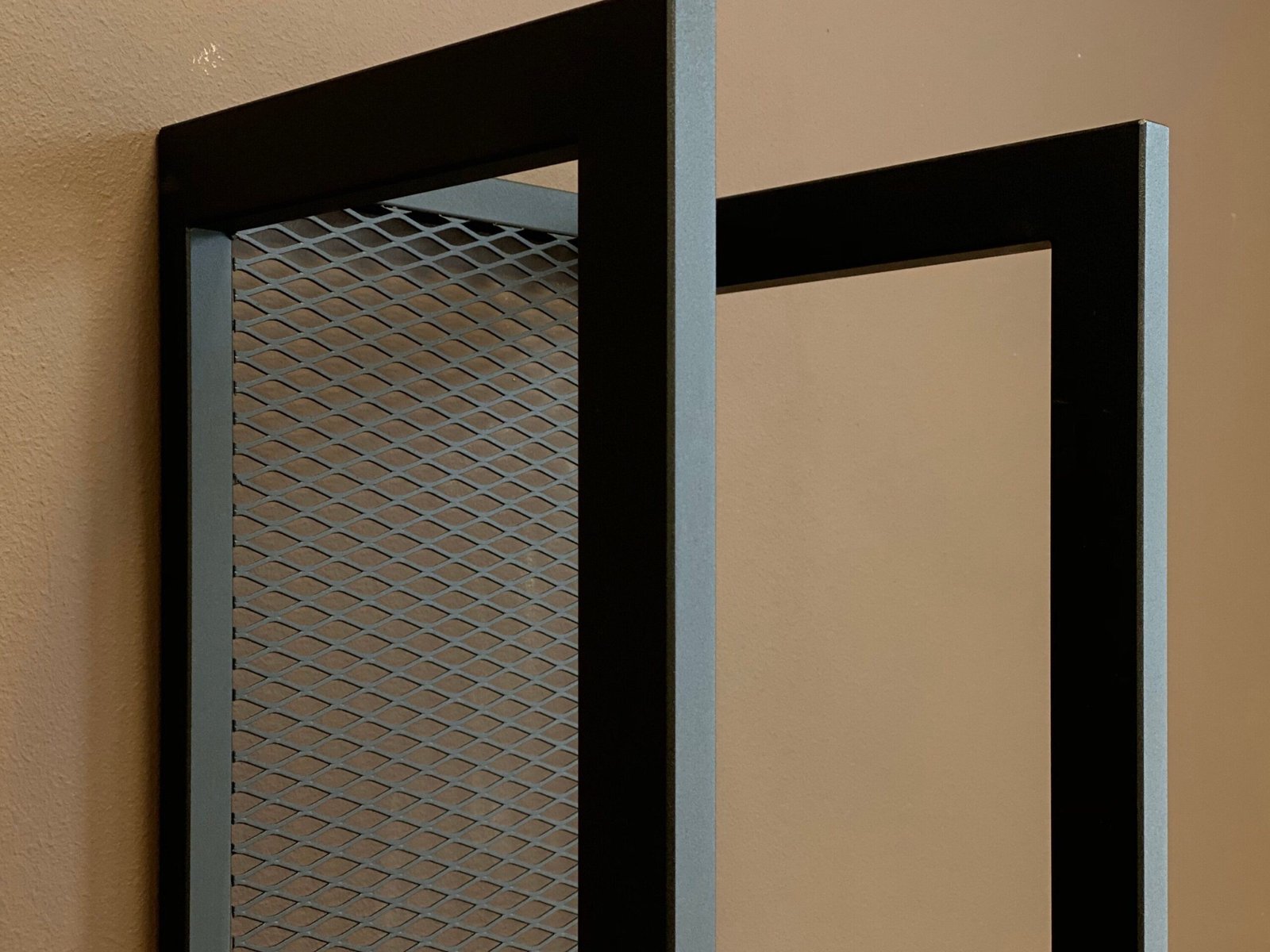 Cedar wall mounted firewood rack, view 5