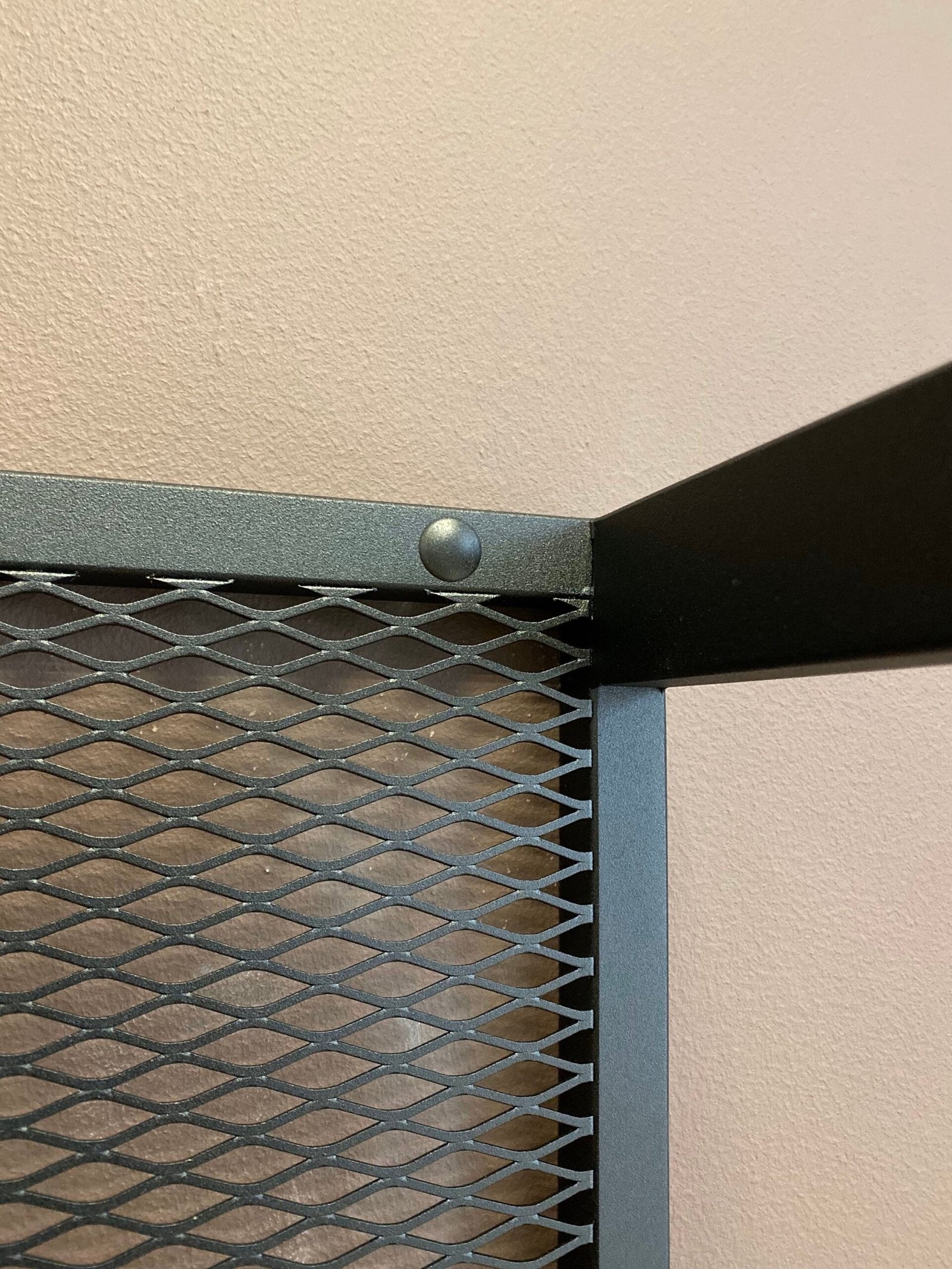Cedar wall mounted firewood rack, view 6