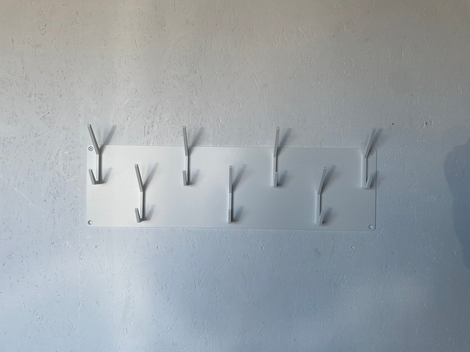 Steel Industrial style steel coat & hat rack covered with powder coating (5" / 14 cm height) , view 3