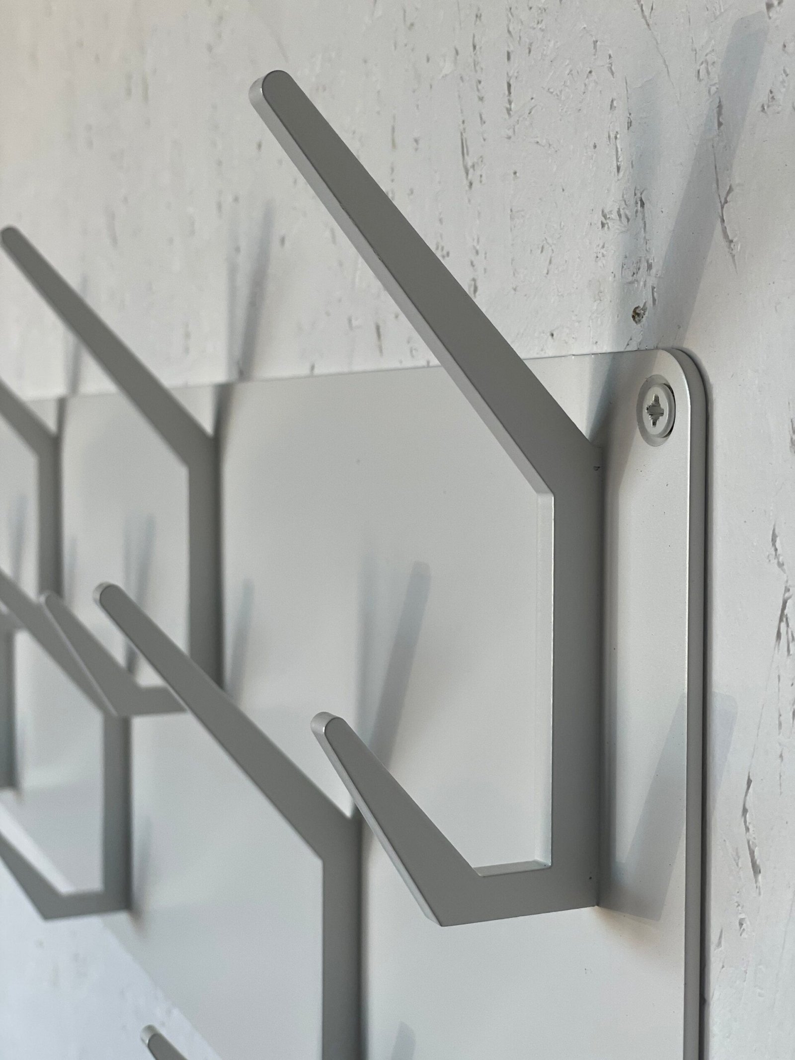 Steel Industrial style steel coat & hat rack covered with powder coating (5" / 14 cm height) , view 7