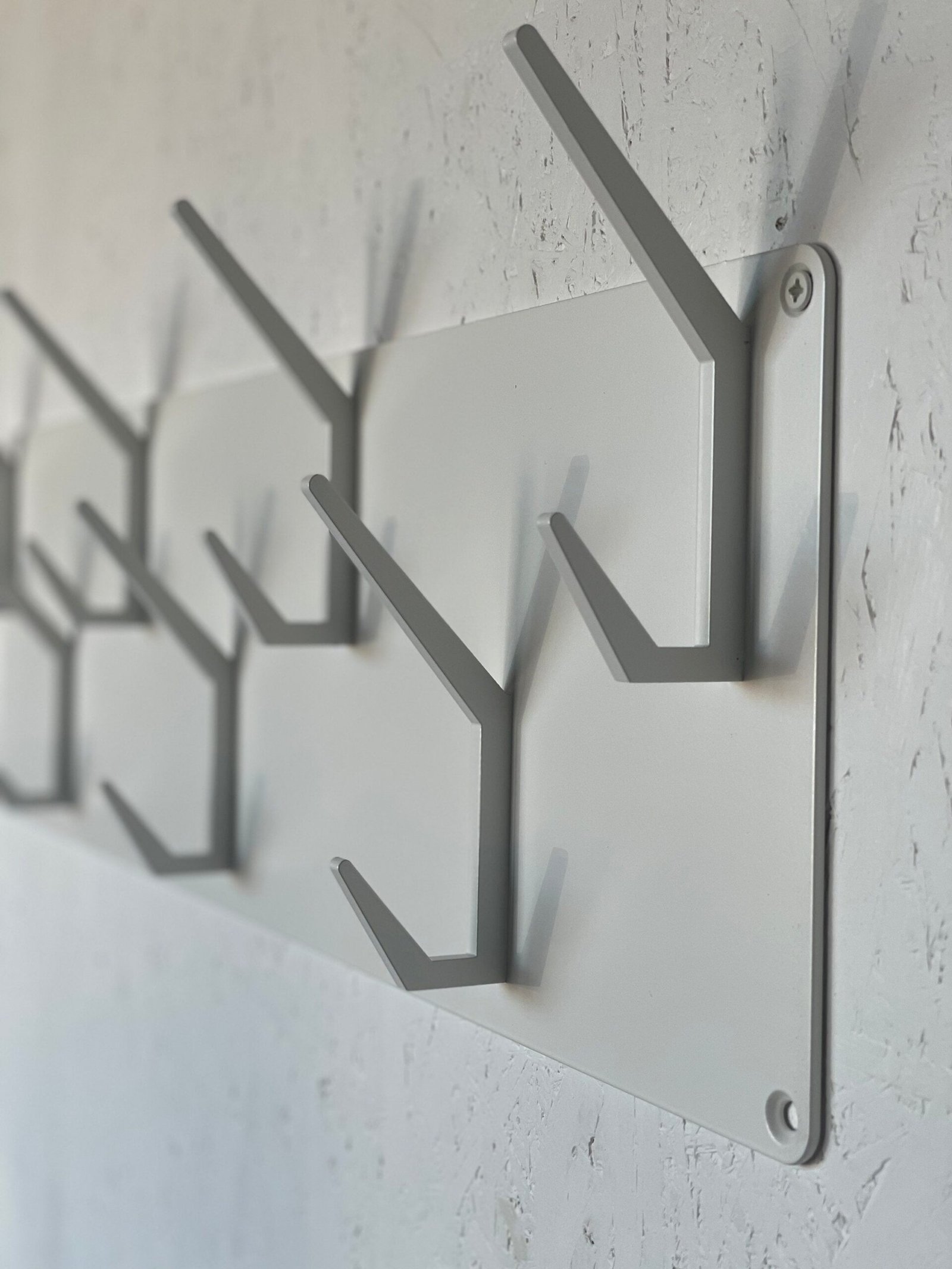 Steel Industrial style steel coat & hat rack covered with powder coating (5" / 14 cm height) , view 6