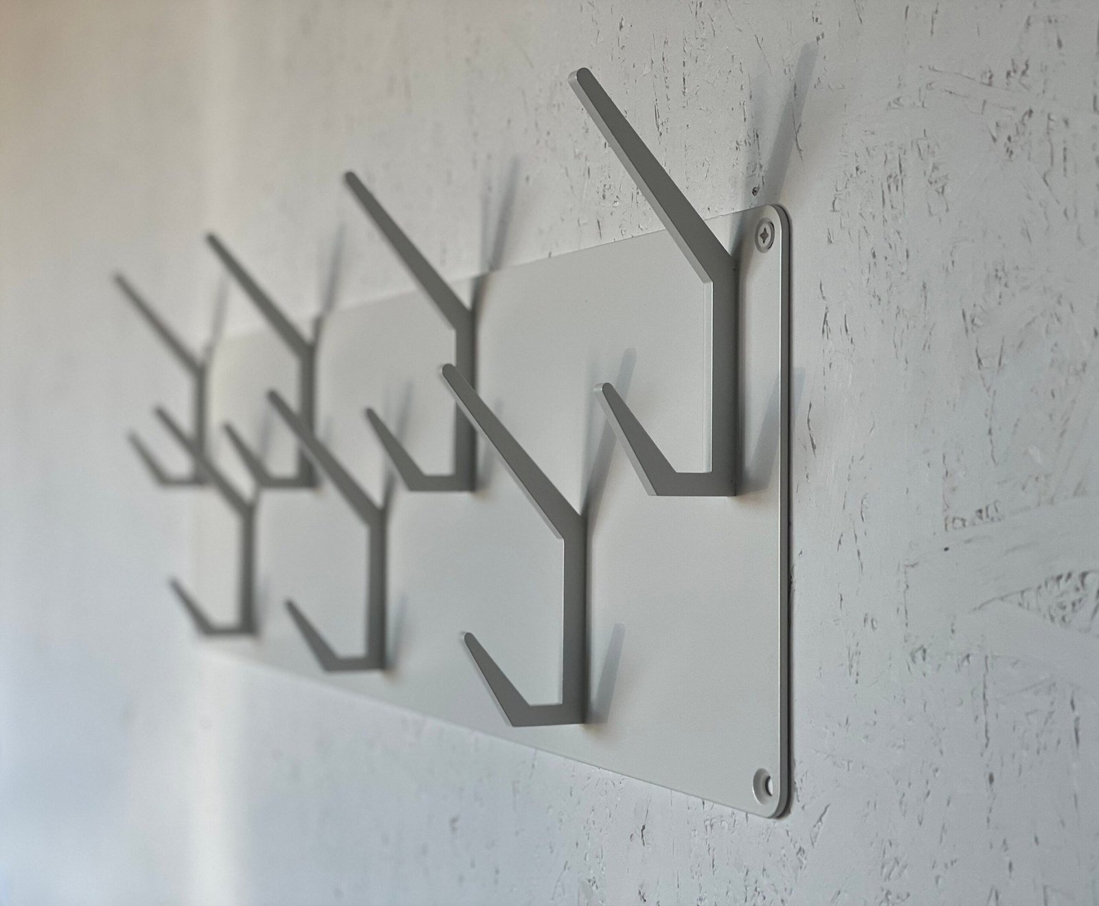 Steel Industrial style steel coat & hat rack covered with powder coating (5" / 14 cm height) , view 5