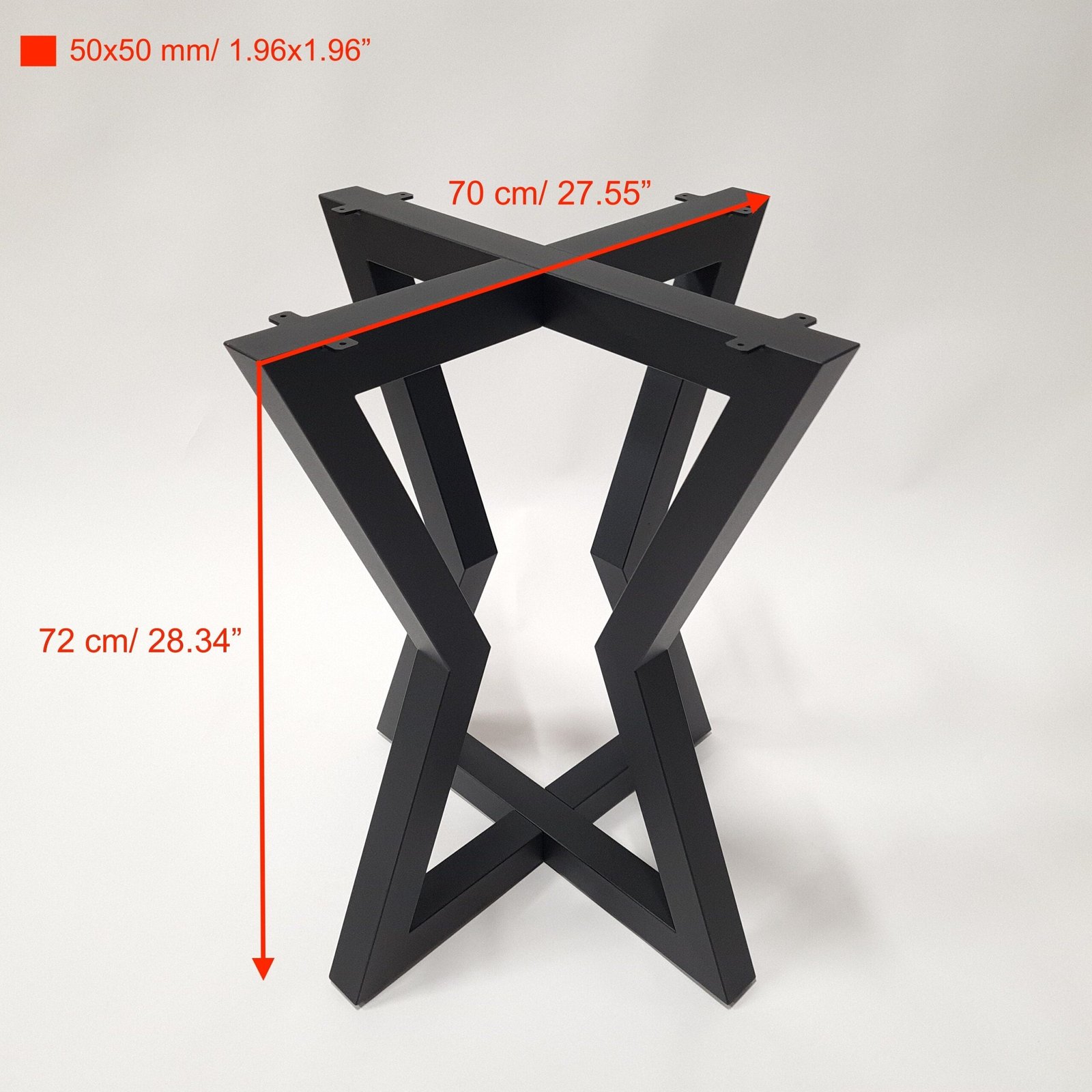Star Xz dining table base, view 2