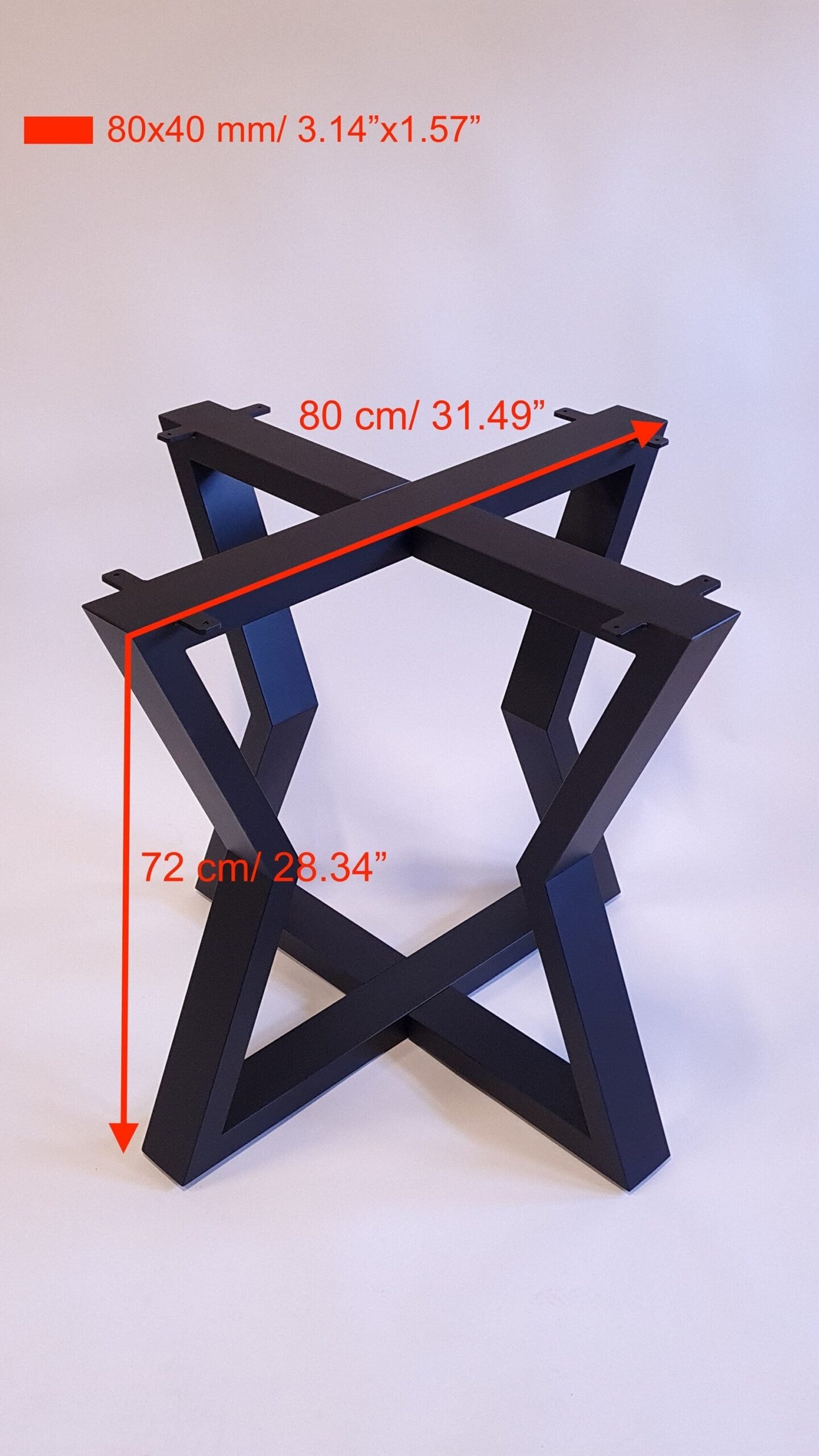 Big Star 8/4 dining table base, view 2
