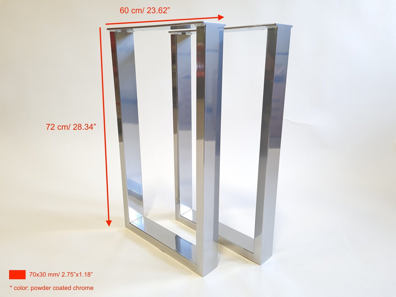 Square 8 desk table legs, view 5
