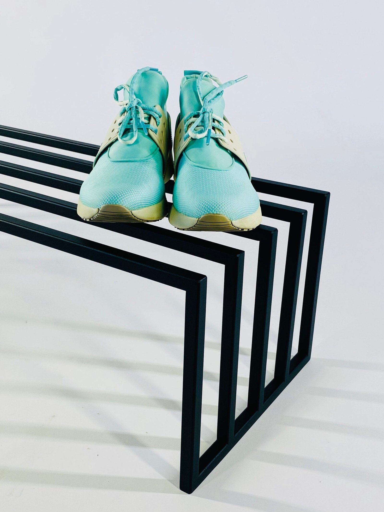 Modern free standing shoe rack, view 6