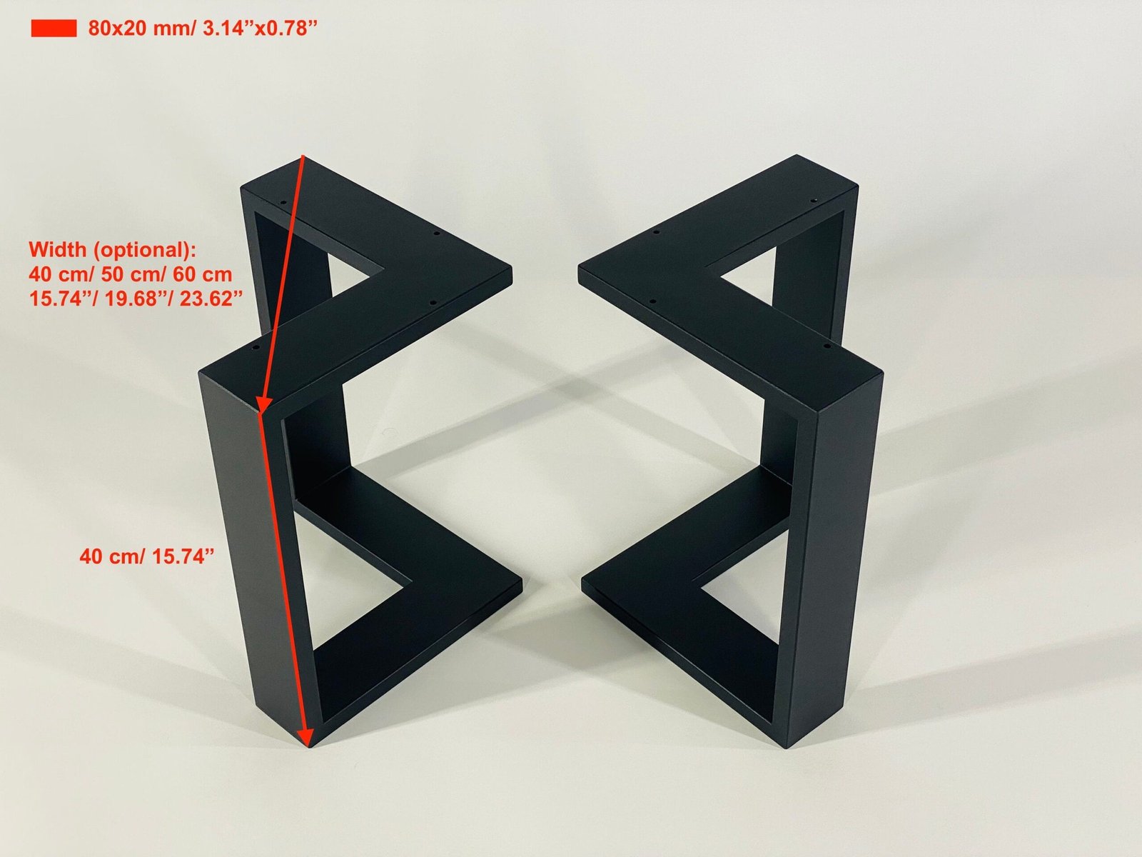 Lshape 2 coffee table base, view 5