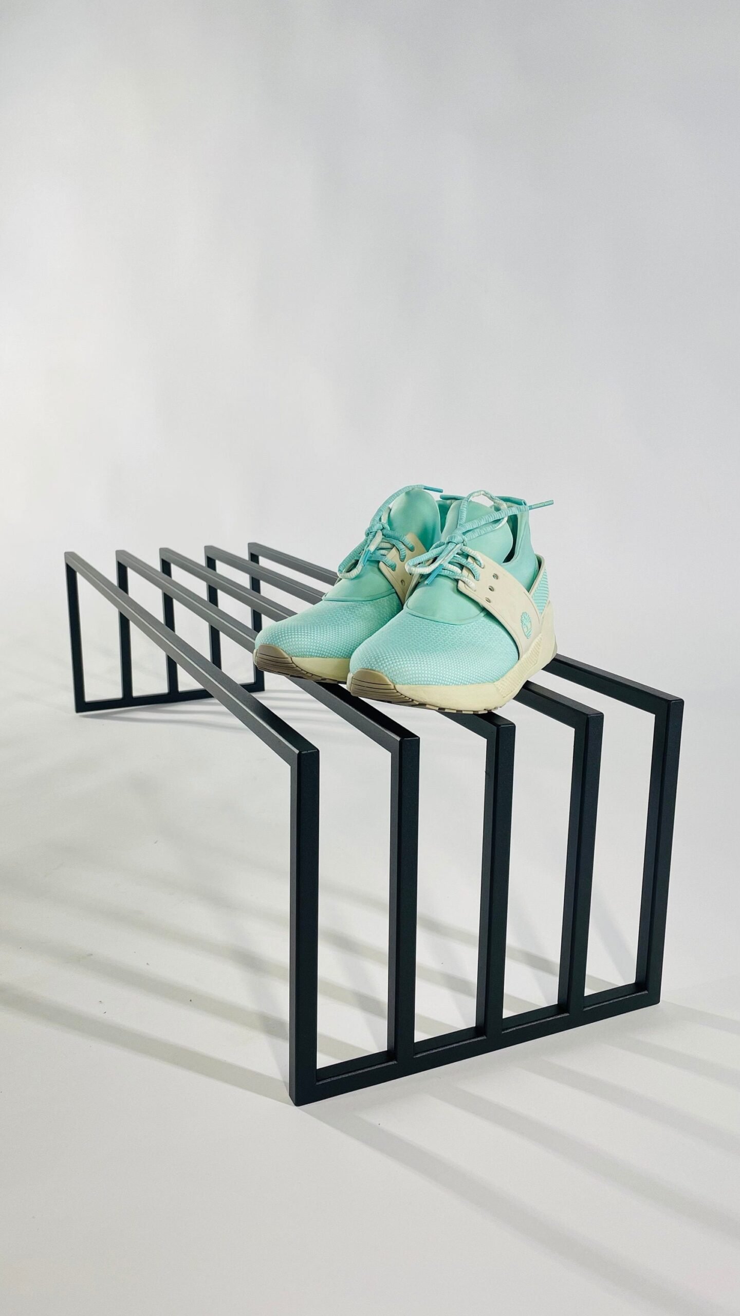Modern free standing shoe rack, view 5