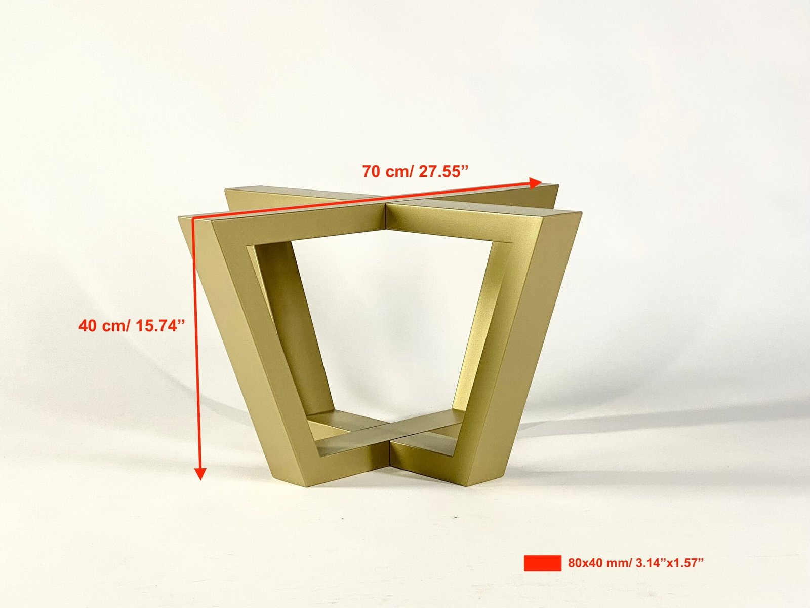 Trapeze coffee table base, view 4