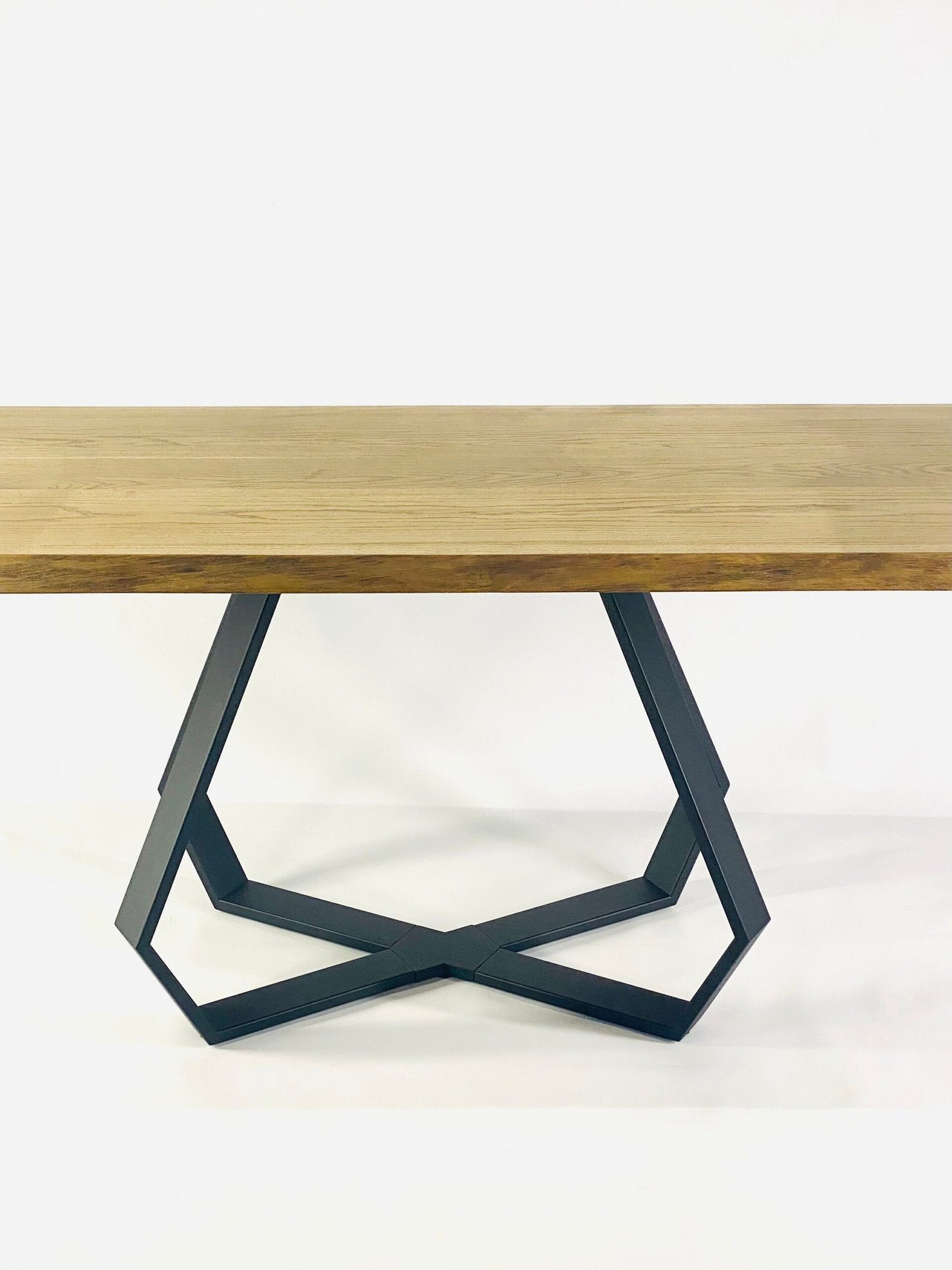 Oval dining table base, view 4