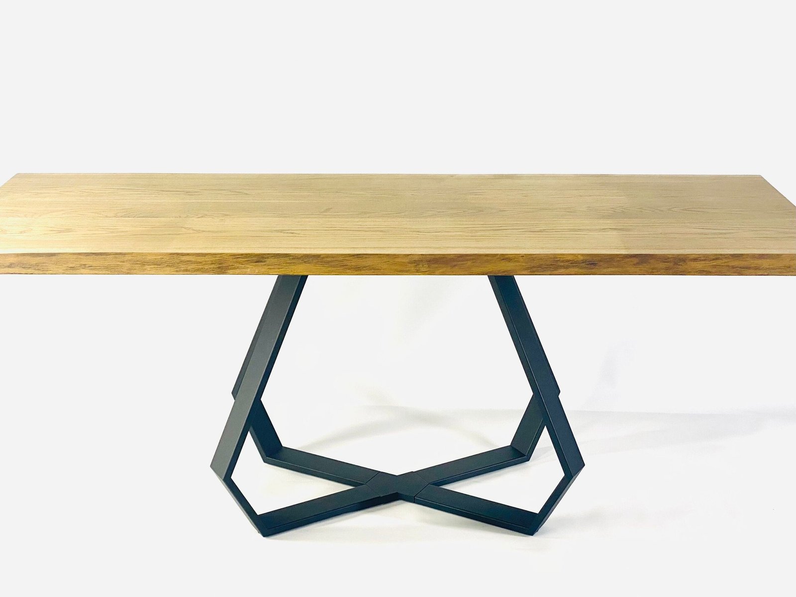 Oval dining table base, view 3