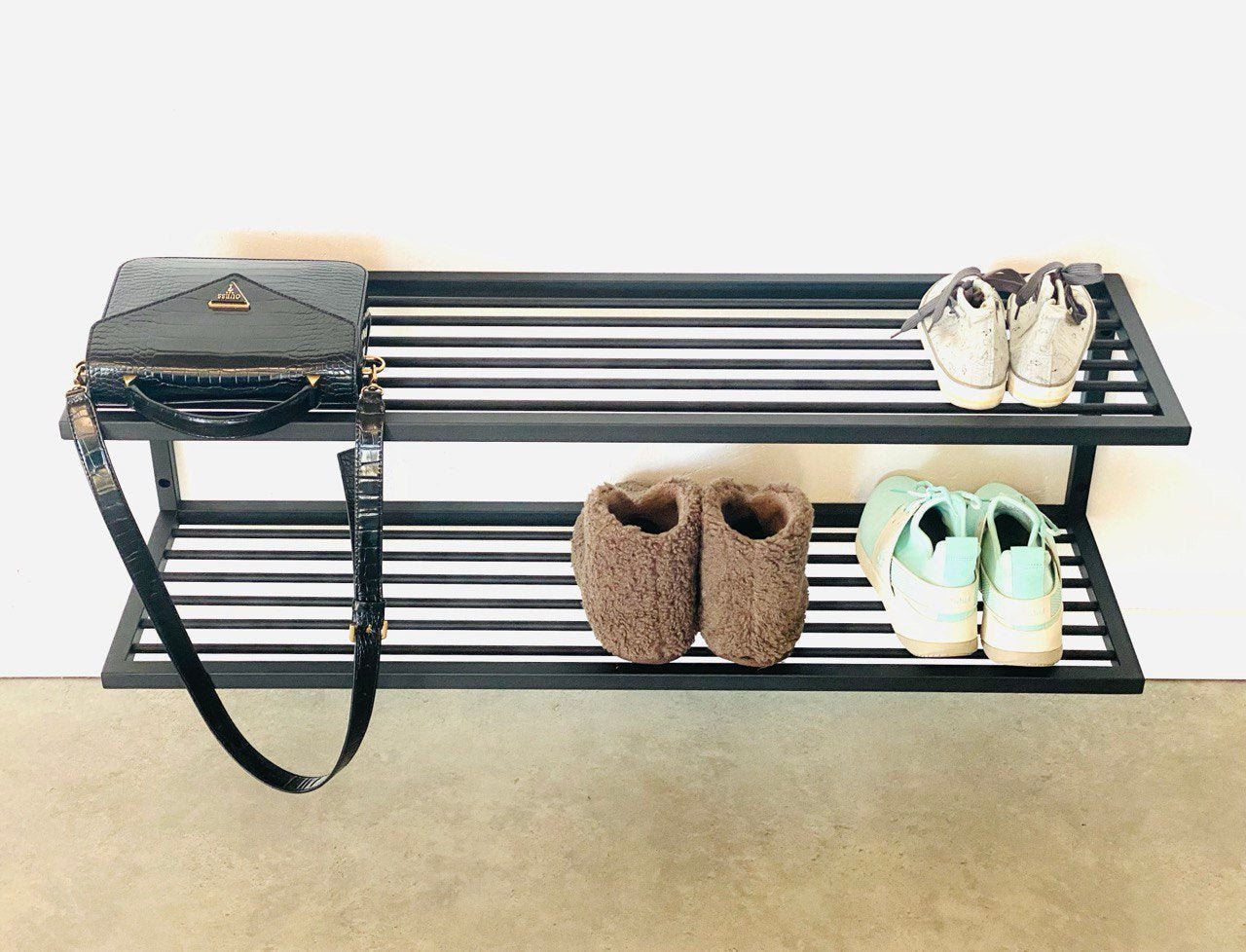 Modern 2 wall mounted shoe rack