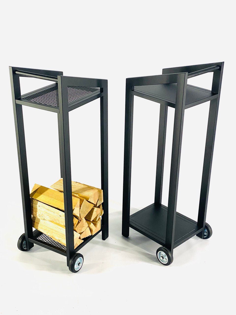 Sam movable firewood rack with wheels, view 5
