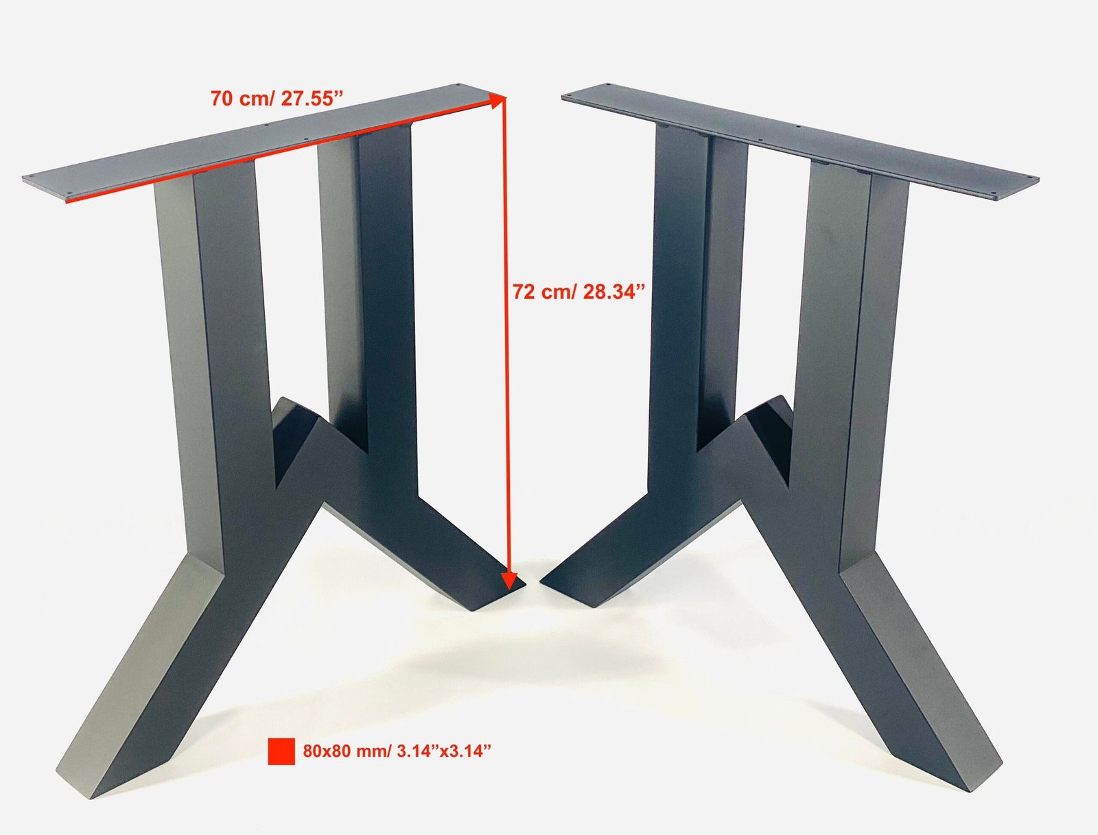 Bridge desk table legs, view 5