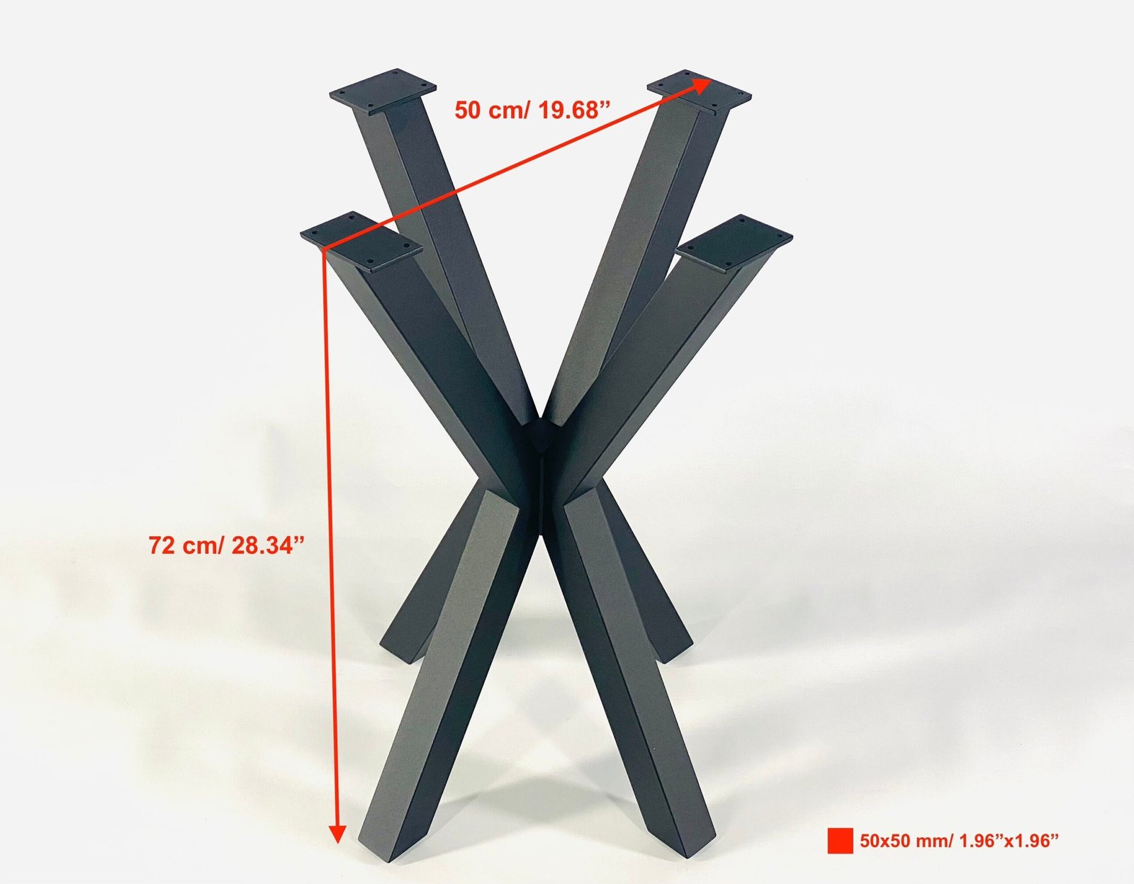 Spider 5 dining table base, view 2