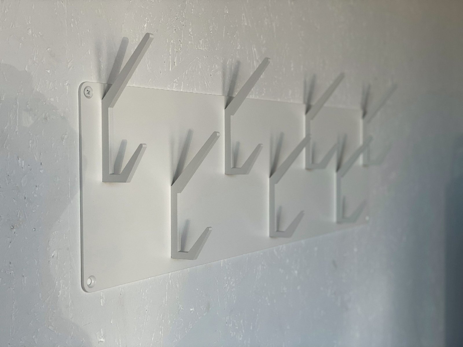 Steel Industrial style steel coat & hat rack covered with powder coating (5" / 14 cm height) , view 4