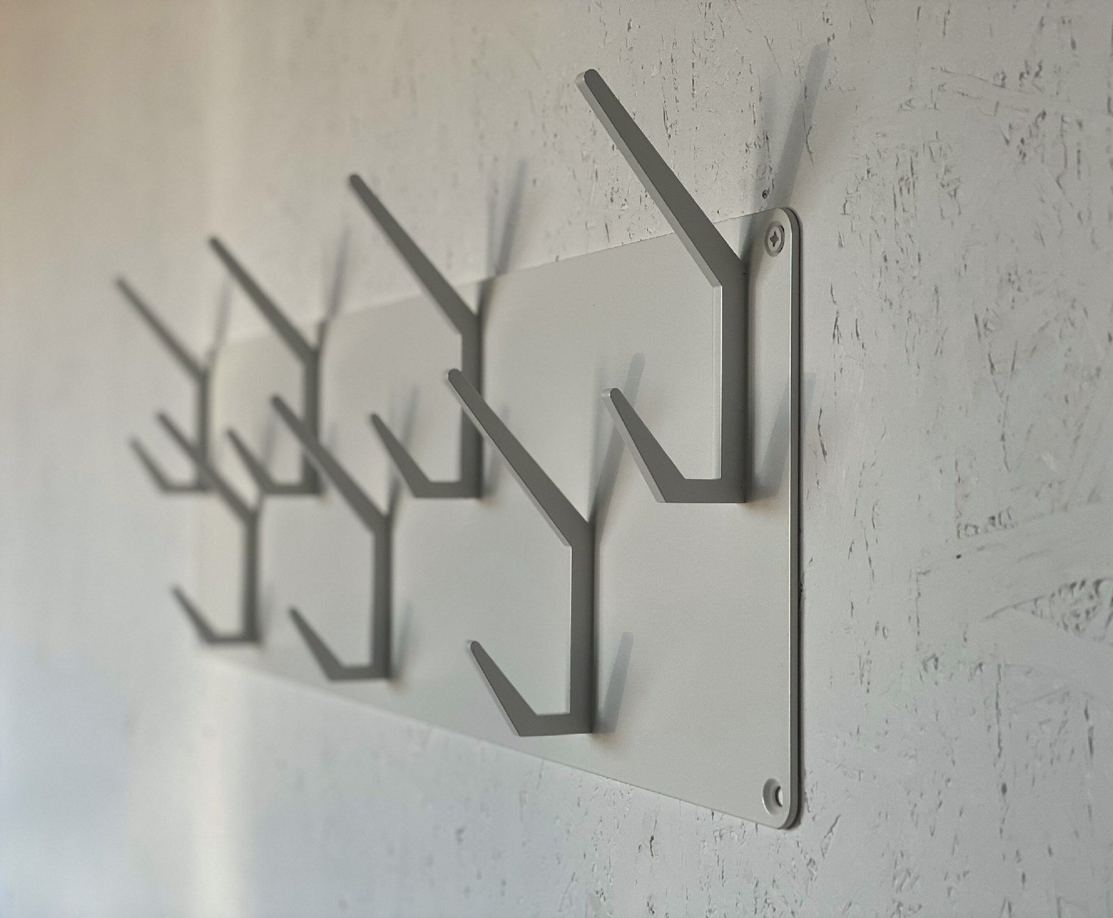 Steel Industrial style steel coat & hat rack covered with powder coating (5" / 14 cm height) , view 5