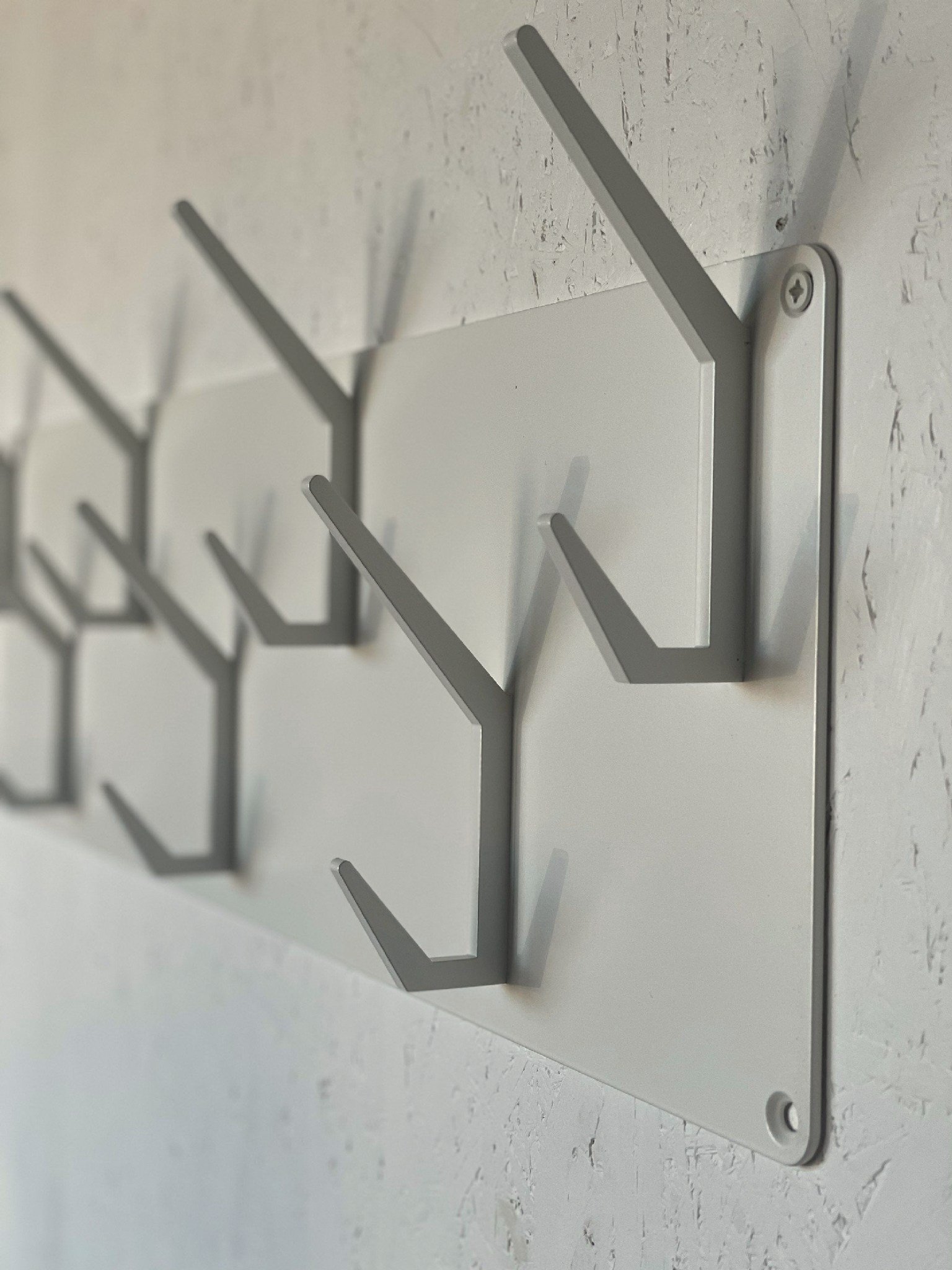 Steel Industrial style steel coat & hat rack covered with powder coating (5" / 14 cm height) , view 6