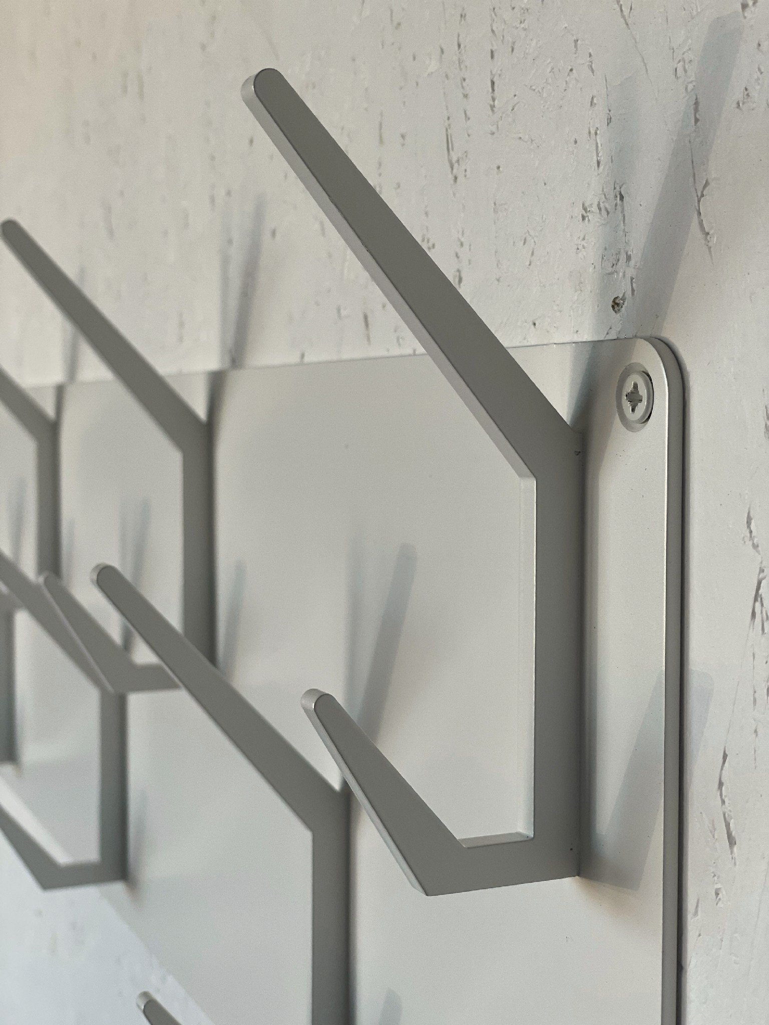 Steel Industrial style steel coat & hat rack covered with powder coating (5" / 14 cm height) , view 7