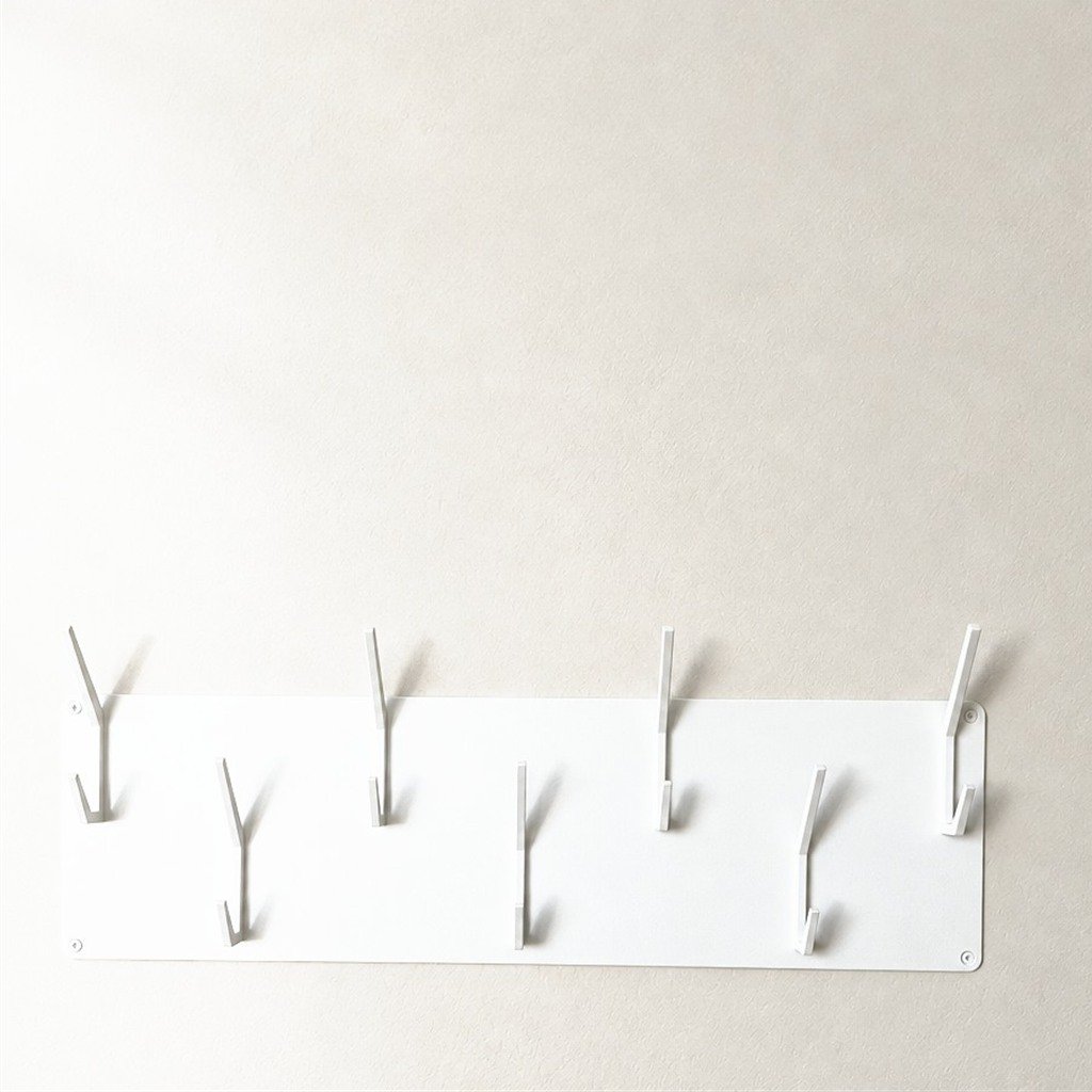 Steel Industrial style steel coat & hat rack covered with powder coating (5" / 14 cm height) , view 3