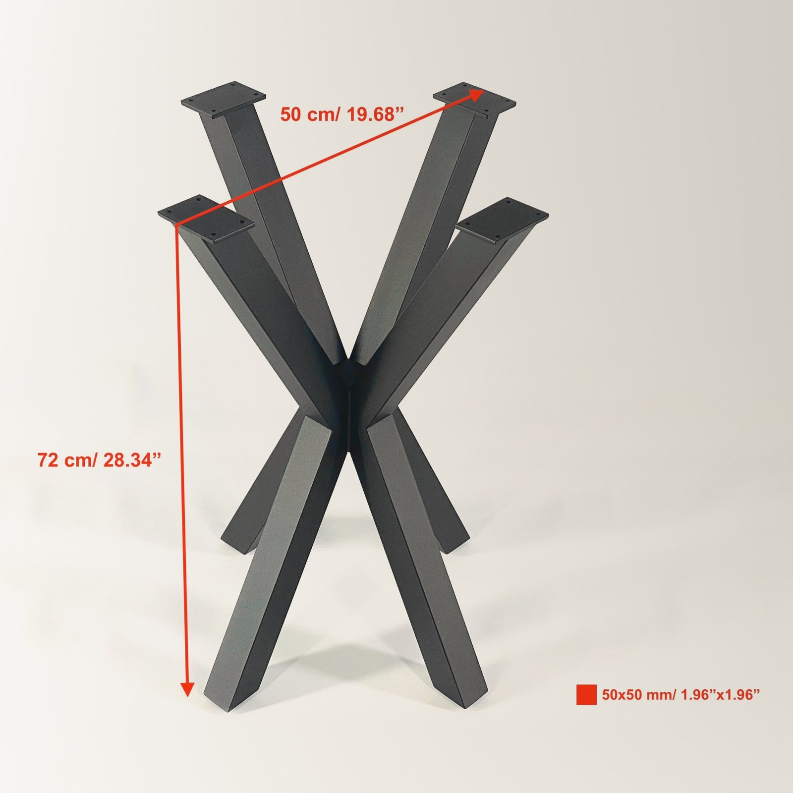 Spider 5 dining table base, view 2
